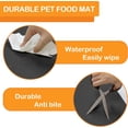 thumbnail image 6 of KVK 39.4X29.5in Dog Cat Food Mat, Large Silicone Pet Feeding Mat for Prevent Feeding Spills, Dog Bowl Mat for Floors Non-Slip Waterproof, Dark Grey, 6 of 8