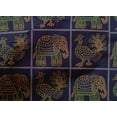 thumbnail image 4 of oneOone Cotton Poplin Navy Blue Fabric Peacock & Elephant Block Diy Clothing Quilting Fabric Print Fabric By Yard 56 Inch Wide, 4 of 4