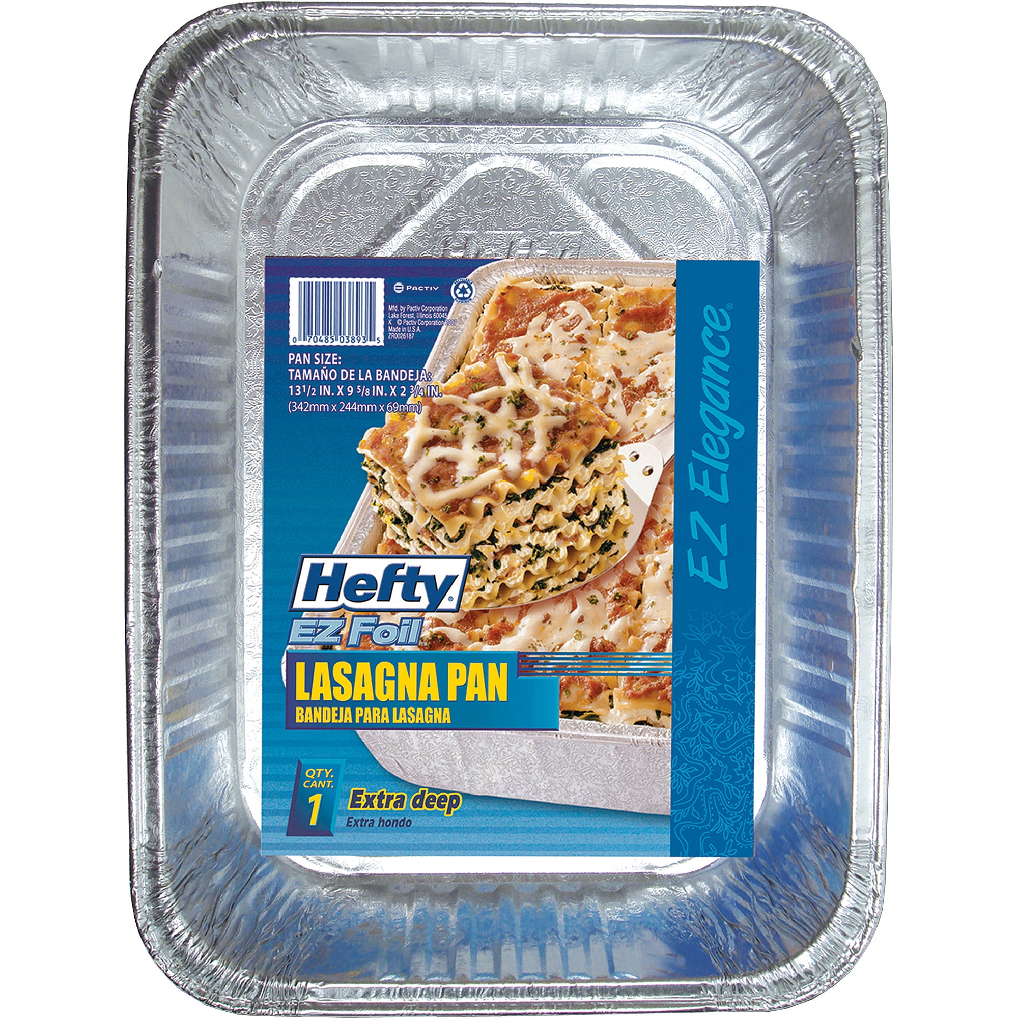 Hefty EZ Foil Blue 13" x 9" Cake Pans with Lids, 2Pack