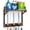 Medium, variant on Broom Holder Wall Mount with Cleaning Supplies Storage, Heavy Duty Broom and Mop Organizer Wall , Wooden Mop Organizer Hanger, 3 in 1 Storage Shelves for Laundry Room, Garage, Closet