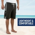 thumbnail image 2 of North 15 Men's Board Beach Swim Trunks Shorts with Cargo Pockets-5104-Blk-Wht-3XL, 2 of 7