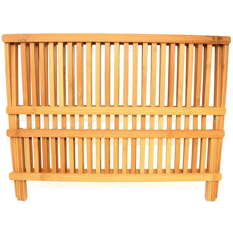 Dish Drying Rack Bamboo Dish Rack Collapsible Dish Drainer – Royal House  and Garden