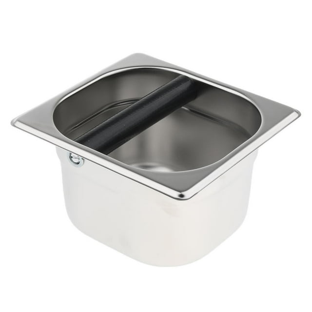 Coffee Barista Accessory Compact Anti Slip Waste Stainless Steel 17.3Ã16Ã9cm