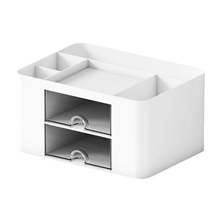Dvumao Classroom Supplies  Desk Organizer With 2 Drawer Multi Functional Pencil For Desk Desk Organizers And Accessories With 5 Compartments Drawer For Office With Study Supplies Gift for Student