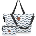 thumbnail image 7 of Large Beach Tote Set for Moms - Foldable Sandproof Travel Bag with  Pouch, Crossbody Strap & Zipper Pockets, 7 of 7