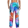 thumbnail image 3 of Balery Bright Flowers print Men's Pajama Pants,Ultra Lightweight Pjs,Lounge Pant-X-Large, 3 of 9