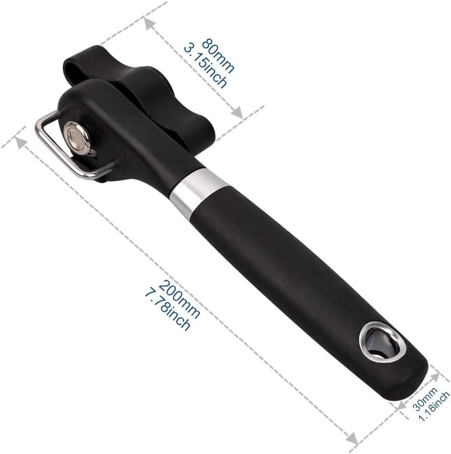 - Cut safe Manual can opener smooth edge - handheld Side cut can opener, Ergonomic Smooth Edge, Food Grade Stainless Steel Cutting Can Opener for Home, Kitchen & Restaurant, Green