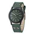 Vintage Classic Men's Waterproof Date Leather Strap Sport Quartz Army