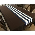 thumbnail image 4 of Cotton Print Table Runner 2 Inch Wide Stripes Navy, 4 of 4