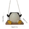 thumbnail image 3 of Maceta de pingüino oscilante, estatua de pingüino, resina, divertida maceta colgante para estante, patio, hogar, balcón, decoración, 3 of 8