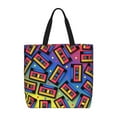 thumbnail image 1 of Fotbe Vintage Audio Cassettes Bolsa Tote con Estampado para Mujer, Bolsos con Cremallera, Bolsa de Hombro Casual de Gran Capacidad con Bolsillos Internos, 1 of 7