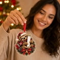 thumbnail image 6 of Christmas Cash Gift Holder Ornament with 2D Acrylic Sloth Design, Single Piece, Red and Green, for Christmas Tree, 6 of 6