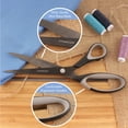 thumbnail image 4 of BambooMN Titanium Softgrip Scissors Set - Pinking, Sewing, Arts, Crafts, Office - 1 Set of 4 - Black w/Dark Grey Inlays, 4 of 6