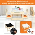 thumbnail image 3 of iRerts Kids Table and Chair Set, 3 in 1 Wooden Activity Table for Toddlers Arts, Crafts, Drawing, Reading, Playroom, Toddler Table and Chair Set with Removable Tabletop, Storage Drawers, Natural, 3 of 9