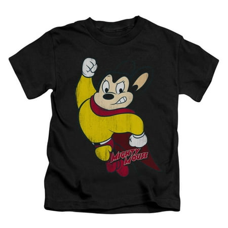 - Mighty Mouse Boys' Classic Hero Childrens T-shirt Black