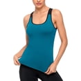 thumbnail image 1 of Women's Open Back Workout Tank Top with Built in Bra Athletic Yoga Running Shirt, 1 of 6