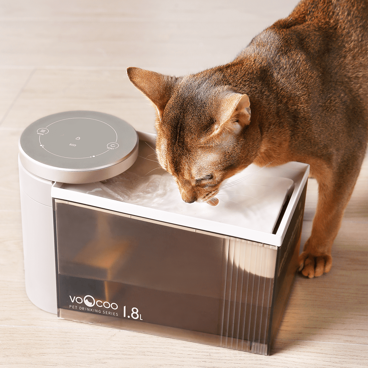 VOOCOO Cat Dog Water Fountain, 61oz/1.8L Pet Auto Water Dispenser with Filter