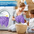 thumbnail image 4 of Tenare 100 Pack 12'' x 12'' Microfiber Cleaning Cloths Reusable Cleaning Rags Bulk Microfiber Towels Softer Highly Absorbent Washcloths for House Kitchen Car Window(Purple), 4 of 7