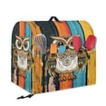 thumbnail image 5 of TSOVTHRID Owl Oil Painting Wood Print Kitchen Stand Mixer Cover Waterproof Small Appliance Covers Fingerprint Resistant Dust Cover with Pocket for Various Kitchen Appliance Accessories,L, 5 of 7