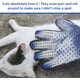 thumbnail image 4 of Guantes de masaje y aseo para perros y gatos, guantes de goma para limpiar el pelo de las mascotas (par azul), 4 of 5
