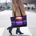 thumbnail image 4 of FORMRS Canvas Laptop Tote Bag for Women with 15.6" Computer Compartments Shoulder Handbag, Pink Digital Art, 4 of 7