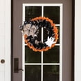 thumbnail image 4 of Halloween Wreath Window Decoration Festival Linen Bow Wreath Door Hanging Atmosphere Props, 4 of 7