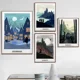 thumbnail image 4 of Póster de pintura al óleo sobre lienzo HD con diseño de castillo de Hogwarts, película, arte de pared retro simple escandinavo, impresión para decoración del hogar, dormitorio y sala de estar, 4 of 5