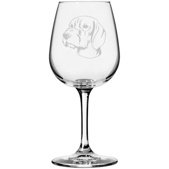 Wirehaired Vizsla Dog Themed Etched 12.75oz Libbey Wine Glass