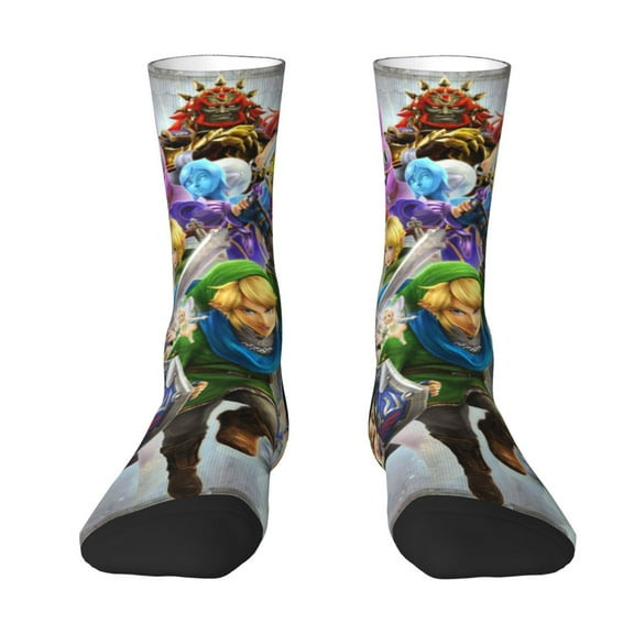 Legend Of Zelda Socks Crew Socks Funny Novelty Long Socks Unisex Dress Socks For Men Women
