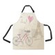 thumbnail image 1 of Delantal ABPHQTO con bolsillos para Cocina Hogar Cesta de Bicicleta Flores Torre Eiffel Paris 70x80 cm, 1 of 1