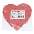 thumbnail image 4 of School Smart Paper Die-Cut Heart Lace Dolly, 6 Inches, Red, Pack of 100, 4 of 11