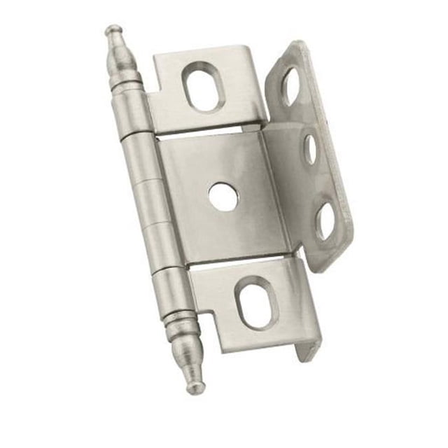 Full Inset Hinge Full Wrap .75 in. Door Thickness Minaret Tip - Satin Nickel