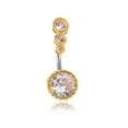 thumbnail image 2 of Jiaroswwei Women Cubic Zirconia Belly Button Ring Body Piercing Navel Jewelry Accessory, 2 of 7