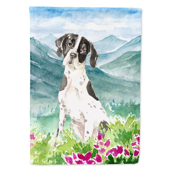 Carolines Treasures CK2538GF Mountain Flowers English Pointer Flag Garden Size  Small multicolor