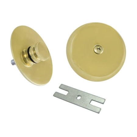 

Kingston Brass DTL5303A2 Tub Drain Stopper with Overflow Plate Replacement Trim Kit Polished Brass