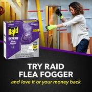 (2 pack) Raid Flea Killer Plus Fogger, 4 Month Flea Bomb Room Treatment for Home, 15 oz, 3 Ct