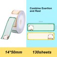 thumbnail image 4 of TFixolNiimbot Label Paper Thermal Printing Paper Name Price Size Barcode Sticker Waterproof Tear Resistant 14x50mm 130sheets/roll Compatible with D11 Label Printer for Home Office Organization Superma, 4 of 7