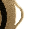 thumbnail image 4 of Household Essentials Round Handwoven Paper Rope Basket with Black Stripe and Handles, Natural, 4 of 6