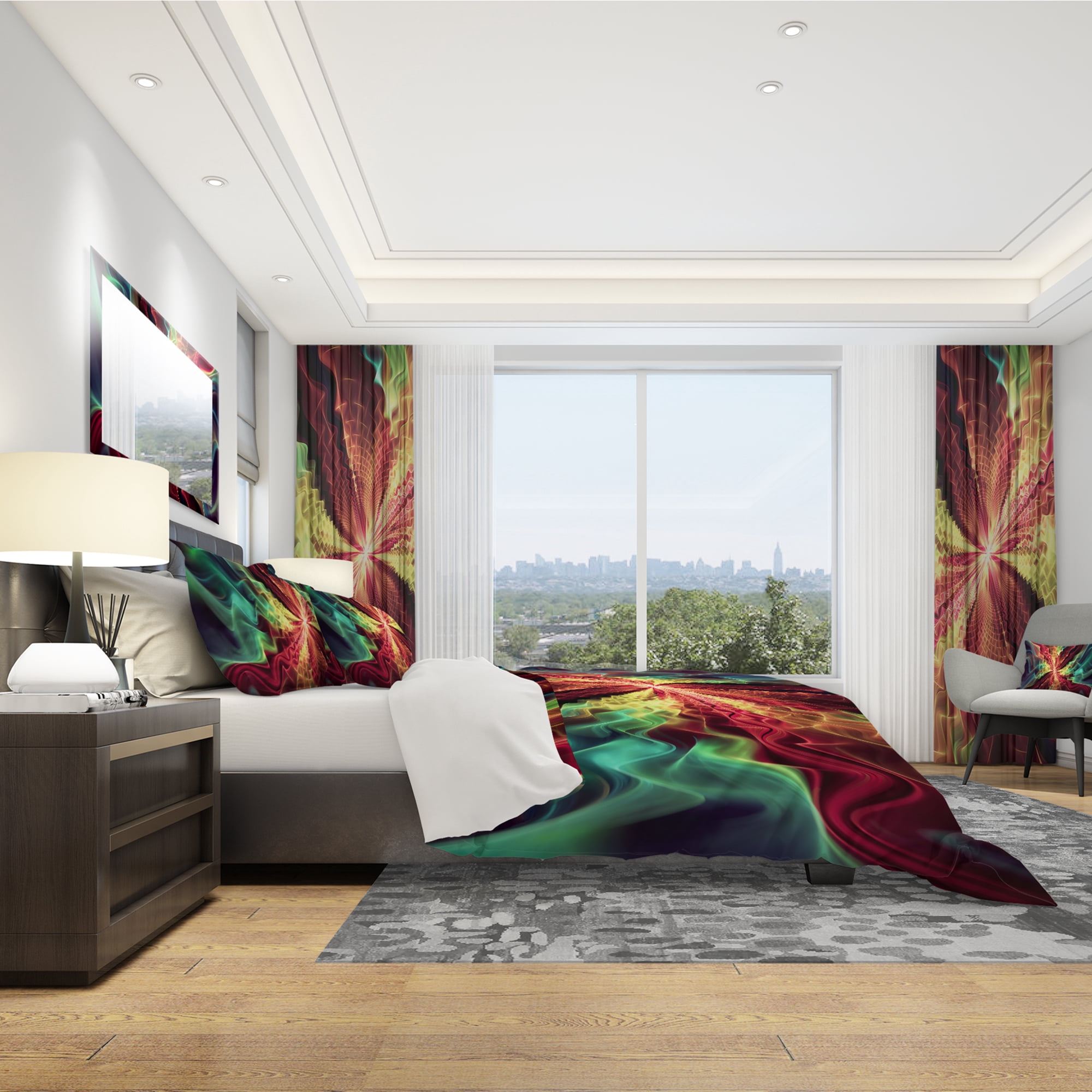 Designart 'Hypnotize Abstract' Modern & Contemporary Duvet Cover Set