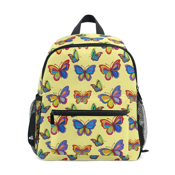 ALAZA Butterfly on Yellow School Backpack Small Bookbag Mini Bags