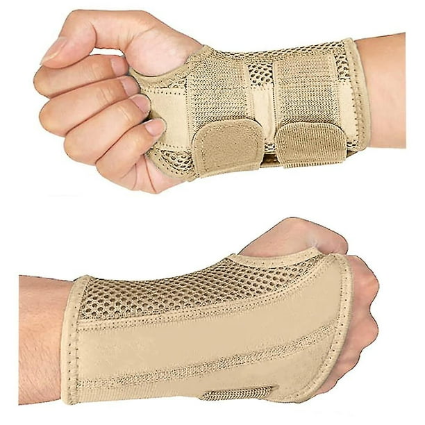Muñequera del túnel carpiano para artritis tendinitis, férula de muñeca transpirable soporte nocturno correas ajustables