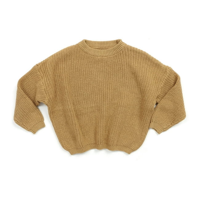 Bébé Fille Tricot Pull Pull Pull Sweat-Shirt Chaud Col Rond Manches Longues pour Bébé Tout-Petit