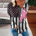thumbnail image 1 of ICHUANYI Liquidación Camiseta de Manga Larga con Cuello Redondo y Estampado de Pechos Informal para Mujer Suelta ICHUANYI WER202308257223, 1 of 5