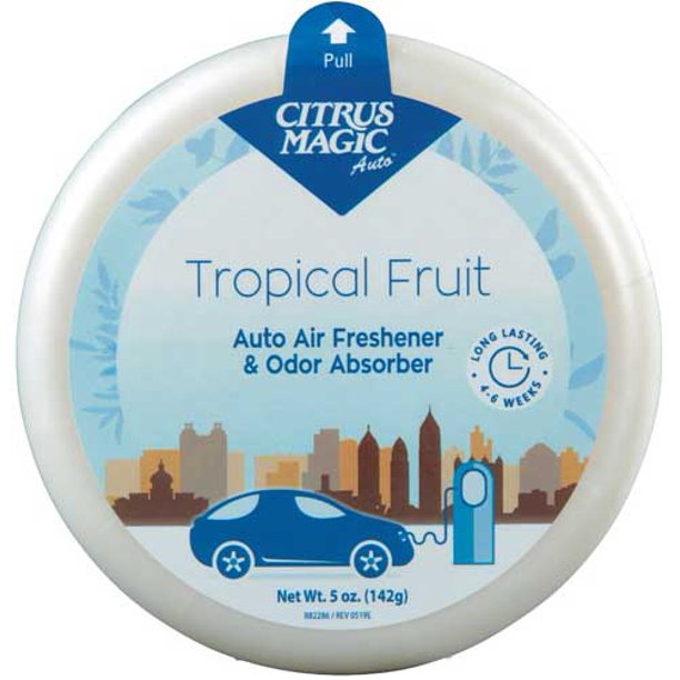 Citrus Magic Tropical Fruit Solid Car Air Freshener, 5 Ounce 6 per