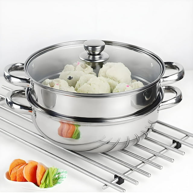 Vaporera De Cocina De Acero Inoxidable Doble Capa Con 2 Asa ANGGREK Otros