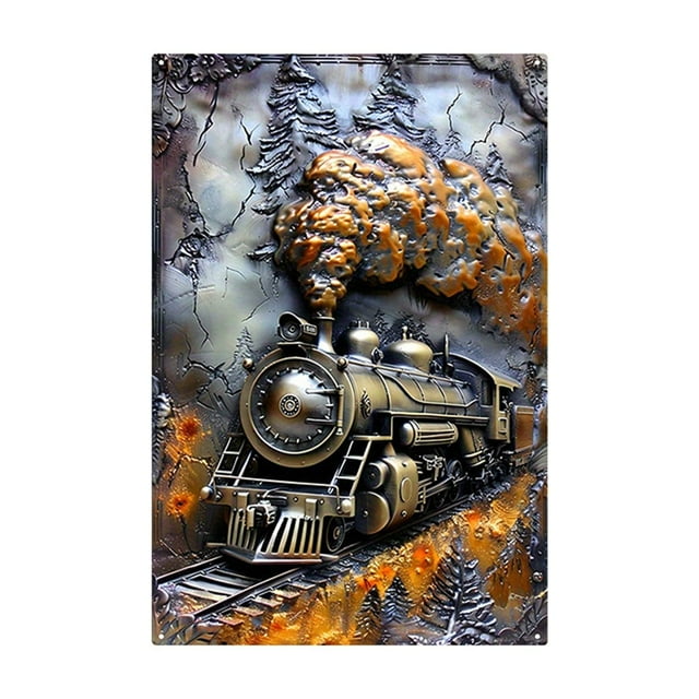 A Three Dimensional Simulation Metal Sheet Art Waterproof Sunburn Protection Wrought Iron Wall Hanging Decor 11.81 X 7.87 X 0.19 Inches Color A