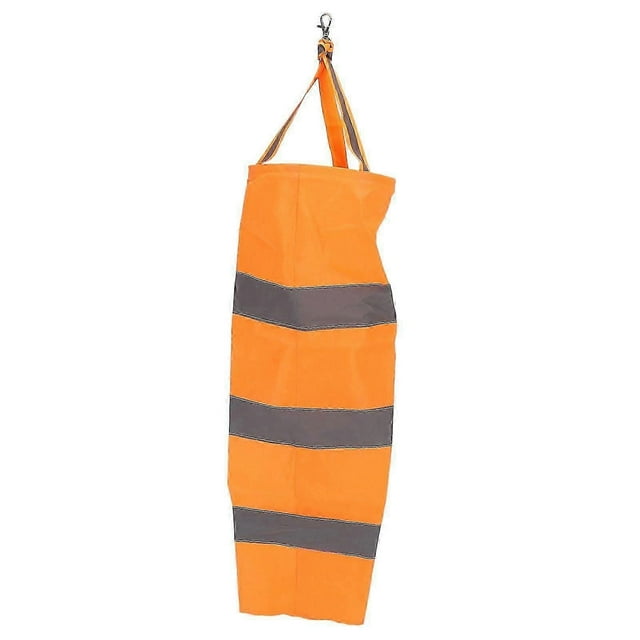 Reflective Windsock with Wind Direction Indicator for Outdoors, Airports, Farms, Gardens, Parks, Orange, 100cm