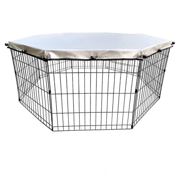 Wodtesl 24 Inch Wide Dog Playpen Mesh Topper for 8 Panel Plastic/Metal Pet Pen