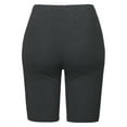 thumbnail image 3 of A2Y Women's Basic Solid Premium Cotton Mid Thigh High Rise Biker Bermuda Shorts Charcoal XL, 3 of 5