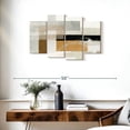 thumbnail image 3 of Elephant Stock Abstract Gold And Gray Rectangles Wall Art - Horizontal Multi Panel Canvas - Living Room Wall Decor - Abstract Multi Panel - White And Gray Decor - 36" x 22", 3 of 8